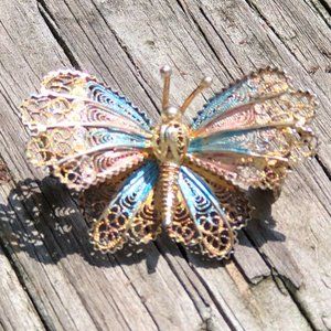 Filigree Butterfly Brooch